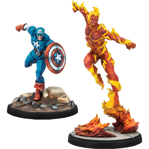 Marvel Crisis Protocol - Captain America & The Original Human Torch Character Pack
