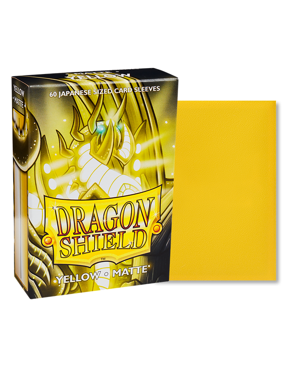 Deck Sleeves (Small) - Dragon Shield - Japanese - Matte - Yellow (60 ct.)