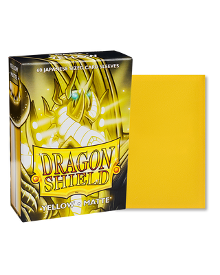 Deck Sleeves (Small) - Dragon Shield - Japanese - Matte - Yellow (60 ct.)