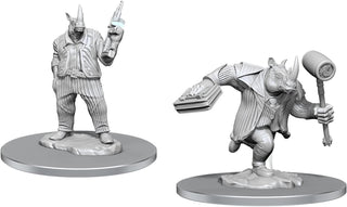 Magic: The Gathering - MTG Unpainted Miniatures - Freelance Muscle and Rhox Pummeler