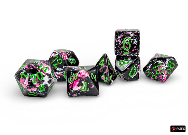 Dice - Chessex - Polyhedral Set (7 ct.) - 16mm - Brush Paintball/Blue