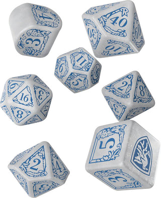 Dice - Q-Workshop - Polyhedral Set (7 ct.) - 16mm - Harry Potter - Ravenclaw Modern Dice Set - White