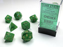 Dice - Chessex - Polyhedral Set (7 ct.) - 16mm - Vortex - Green/Gold