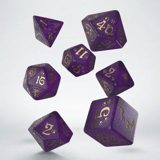 Dice - Q-Workshop - Polyhedral Set (7 ct.) - 16mm - Cats Dice Set - Purrito