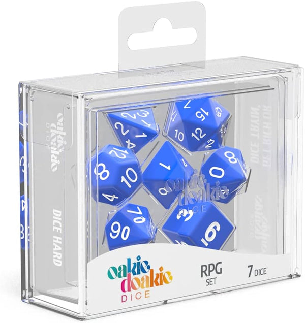 Dice - Oakie Doakie - Polyhedral RPG Set (7 ct.) - 16mm - Solid - Blue
