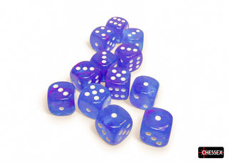 Dice - Chessex - D6 Set (12 ct.) - 16mm - Nebula - Aura/White