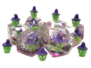 Dice - Old School - Polyhedral Set (7 ct.) - Infused - Green Goblin