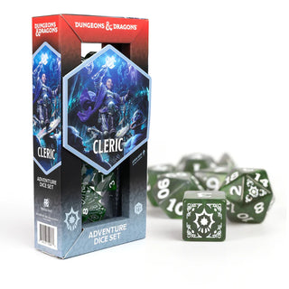 Dice - Sirius - Polyhedral RPG Set (15 ct.) - 16mm - Adventure Dice - Cleric Green