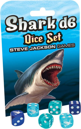 Dice - Steve Jackson Games - D6 Set (6 ct.) - 16mm - Shark