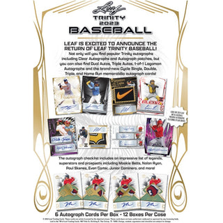 2023 Leaf Trinity Baseball Hobby Box