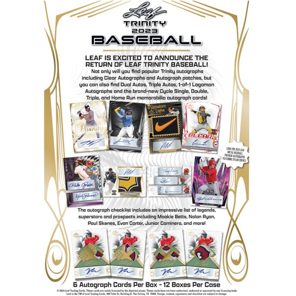 2023 Leaf Trinity Baseball Hobby Box