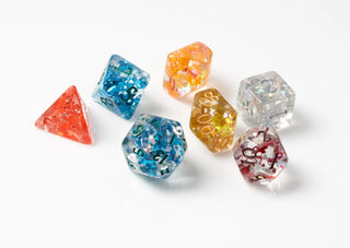 Dice - Sirius - Polyhedral RPG Set (8 ct.) - 16mm - Charity Dice Series - Cancer Awareness