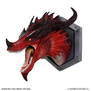 D&D - Replicas of the Realms - Prepainted Miniature - Red Dragon 12" Trophy Plaque