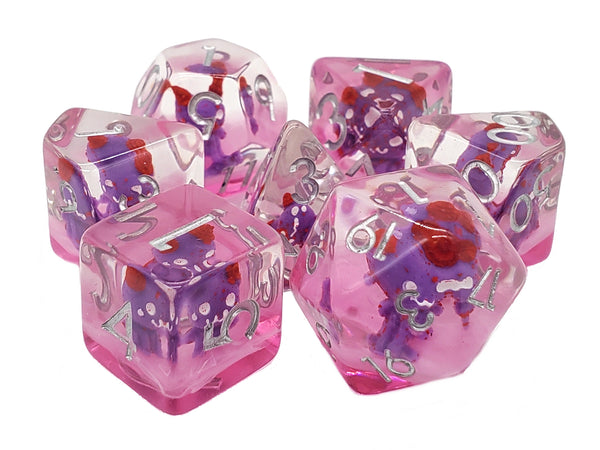 Dice - Old School - Polyhedral Set (7 ct.) - Infused - Demon - Purple