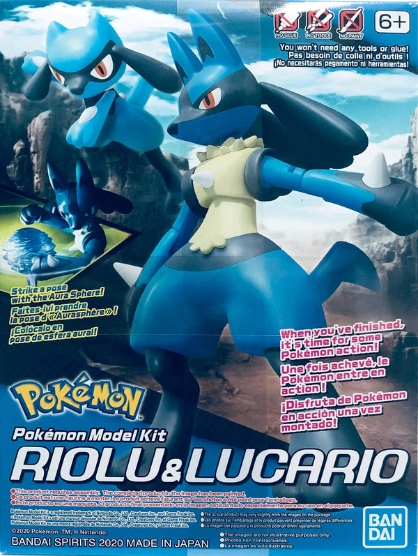 Bandai Hobby - Pokémon Quick - Riolu & Lucario Model Kit