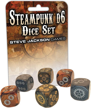 Dice - Steve Jackson Games - D6 Set (6 ct.) - 16mm - Steampunk