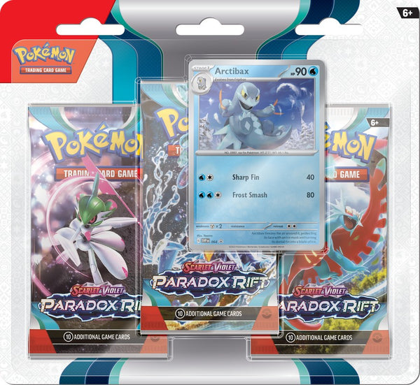 Pokémon TCG - Scarlet & Violet Set 4 - Paradox Rift (SV04) - 3-Pack Blister (Arctibax)