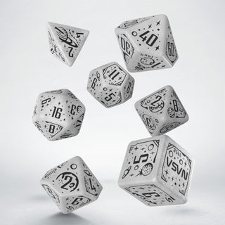 Dice - Q-Workshop - Polyhedral Set (7 ct.) - 16mm - Space Dice Set - Apollo