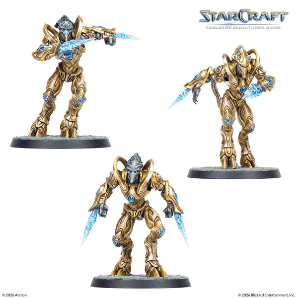 (NOT FOR SALE UNTIL 08/07/2026) StarCraft Tabletop Miniatures Game - Protoss Zealot Expansion Set