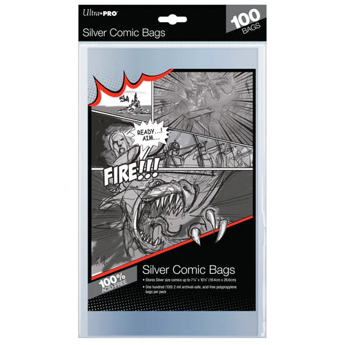 Ultra Pro - Comic Storage - Bags - Silver Age Size 7.25" x 10-3/8" (100 ct. )