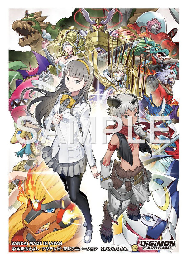 Deck Sleeves - Bandai - Digimon - Official Sleeves Set 3 (2026) - Inori Misono & Aegiomon (60 Ct.)