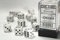 Dice - Chessex - D6 Set (12 ct.) - 16mm - Opaque - White/Black