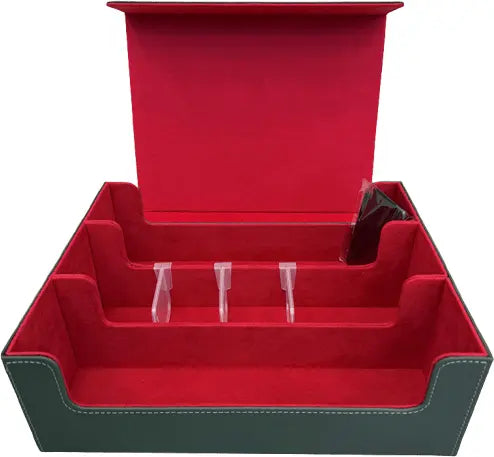 Deck Box - Magazine Exchange - 1800-Count 3-Row - Grey & Red