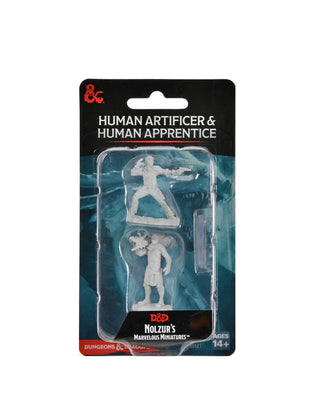 D&D - Nolzur's Marvelous Unpainted Miniatures - Human Artificer & Human Apprentice