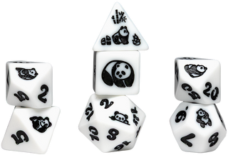 Dice - Sirius - Polyhedral RPG Set (7 ct.) - 16mm - Animals - Moon Panda