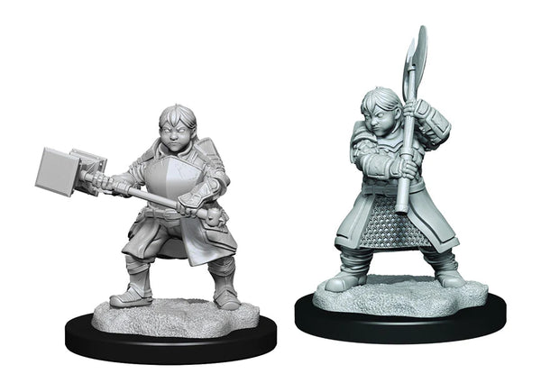 Critical Role - Unpainted Miniatures - Dwarf Dwendalian Empire Fighter Female