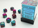 Dice - Chessex - D6 Set (36 ct.) - 12mm - Gemini - Purple Teal/Gold