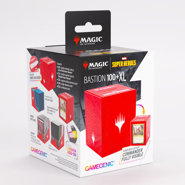 Deck Box - Gamegenic - Bastion 100+ XL - MtG - Marvel Super Heroes - Cosmic Burst Red