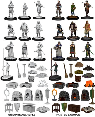 WizKids Deep Cuts Unpainted Miniatures - Castle: Kingdom Retainers