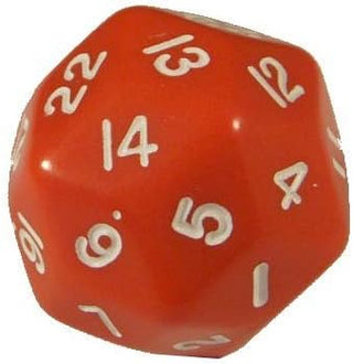 Dice - Koplow - Single 30-Sided - 35mm - Opaque - Red/White