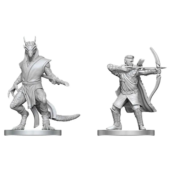 (NOT FOR SALE UNTIL 08/26/2026) D&D - Nolzur's Marvelous Unpainted Miniatures - Elf Ranger & Dragonborn Monk