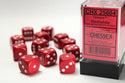 Dice - Chessex - D6 Set (12 ct.) - 16mm - Opaque - Red/White