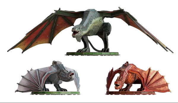 House of the Dragon - Seasmoke, Vhager, and Meleys 4D Puzzle (350+ Pcs.)