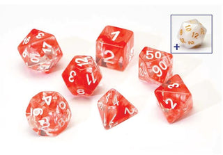 Dice - Sirius - Polyhedral RPG Set (8 ct.) - 16mm - Red Cloud Transparent Resin