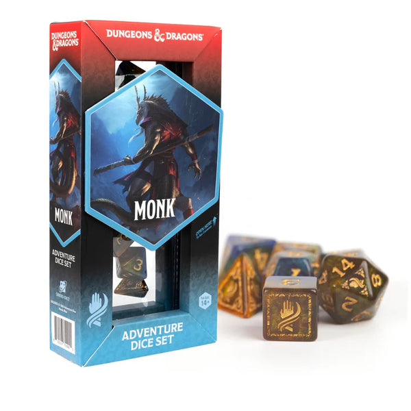 Dice - Sirius - Polyhedral RPG Set (12 ct.) - 16mm - Adventure Dice - Monk Blue/Gold