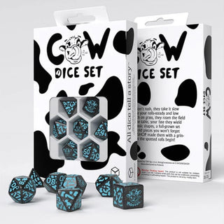 (NOT FOR SALE UNTIL 10/15/2025) Dice - Q-Workshop - Cow Dice Set - MOOlissa (7 ct.) (Copy) (Copy)
