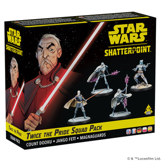 Star Wars Shatterpoint - Twice the Pride Squad Pack - Count Dooku - Jango Fett - Managuards