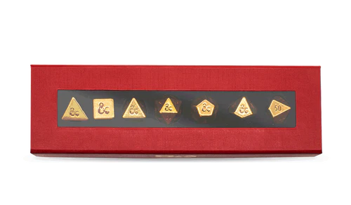 Dice - Ultra Pro - Polyhedral Set (7 ct.) - Heavy Metal - Dungeons & Dragons 50th Anniversary