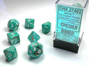 Dice - Chessex - Polyhedral Set (7 ct.) - 16mm - Marble - Oxi Copper/White