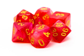 Dice - Old School - Polyhedral Set (7 ct.) - Nebula - Red