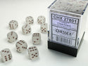 Dice - Chessex - D6 Set (36 ct.) - 12mm - Frosted - Clear/Black