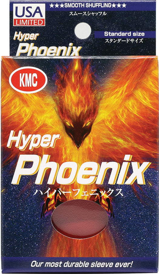 Deck Sleeves - KMC Hyper Phoenix - Matte - Standard Size - Red (100 ct.)
