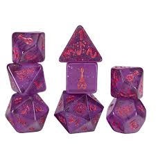 Dice - Sirius - Polyhedral RPG Set (8 ct.) - 16mm - Vox Machina Adventure Dice - Scanlan Shorthalt