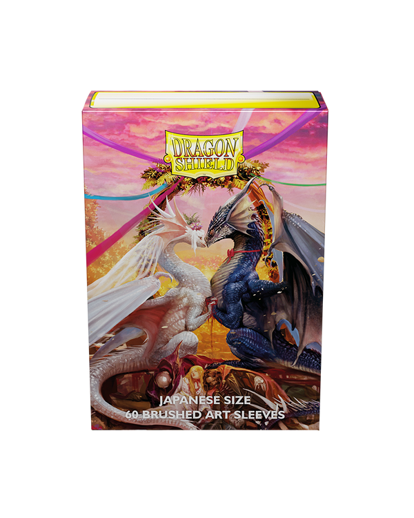Deck Sleeves (Small) - Dragon Shield - Art - Brushed - Japanese - Valentine Dragons 2023 (60 ct.)