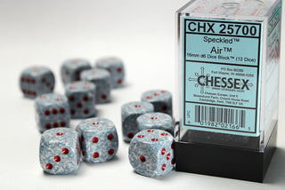 Dice - Chessex - D6 Set (12 ct.) - 16mm - Speckled - Air