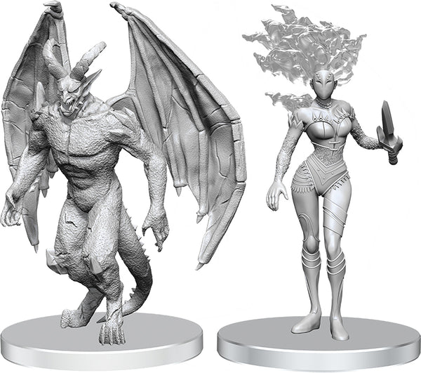 Pathfinder Battles Deep Cuts - Unpainted Miniatures - Gargoyle & Shae